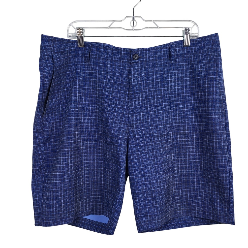Grand Slam Mens 38 Navy Performance Golf Shorts Stretch Flat Front‎ Casual